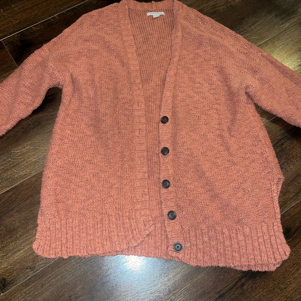 Orange American Eagle Cardigan